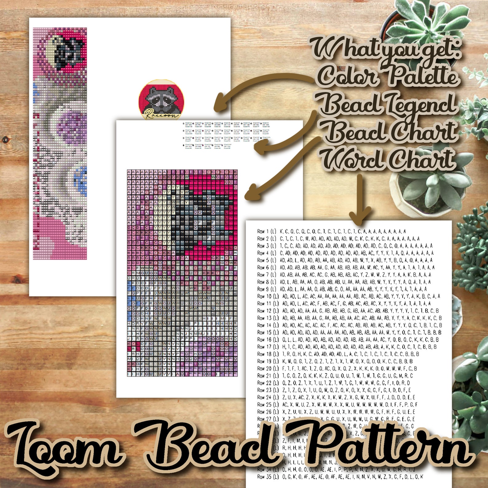Bead Loom Pattern Bead Loom Patterns for Bracelet Printable Etsy