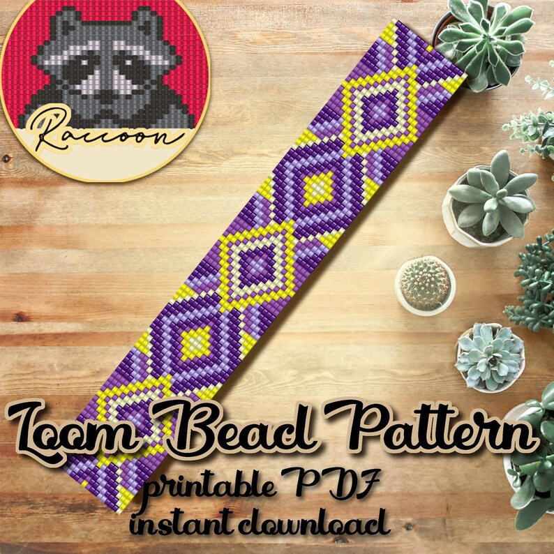 Bead Loom Pattern Bead Loom Patterns for Bracelet Printable Etsy
