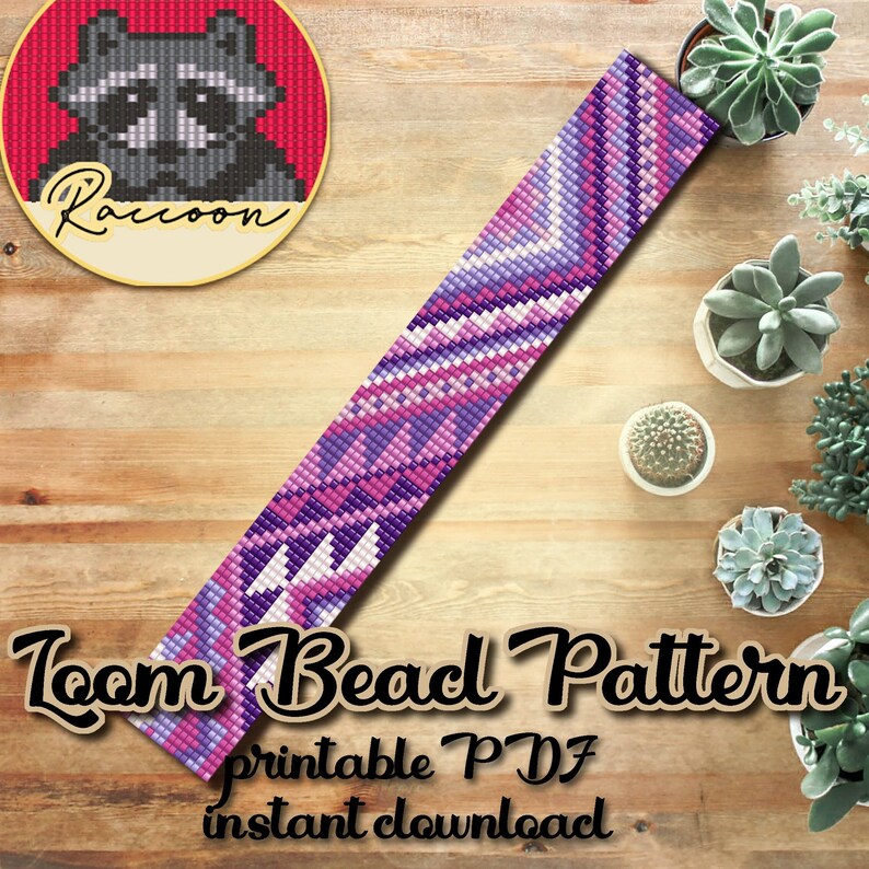 Loom Bead Pattern Bead Loom Patterns for Bracelet Printable Etsy
