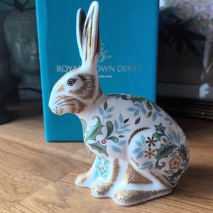 Crown Derby Rabbit - Etsy UK