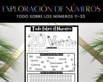 Spanish Numbers 11-20 Activity Worksheet (Printable)