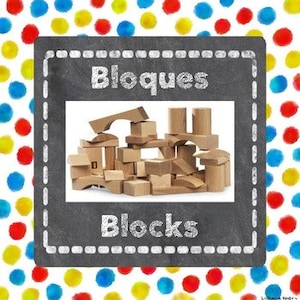 Bilingual center tags Pre k center label learning center sign centros de prescolar spain center time classroom center label
