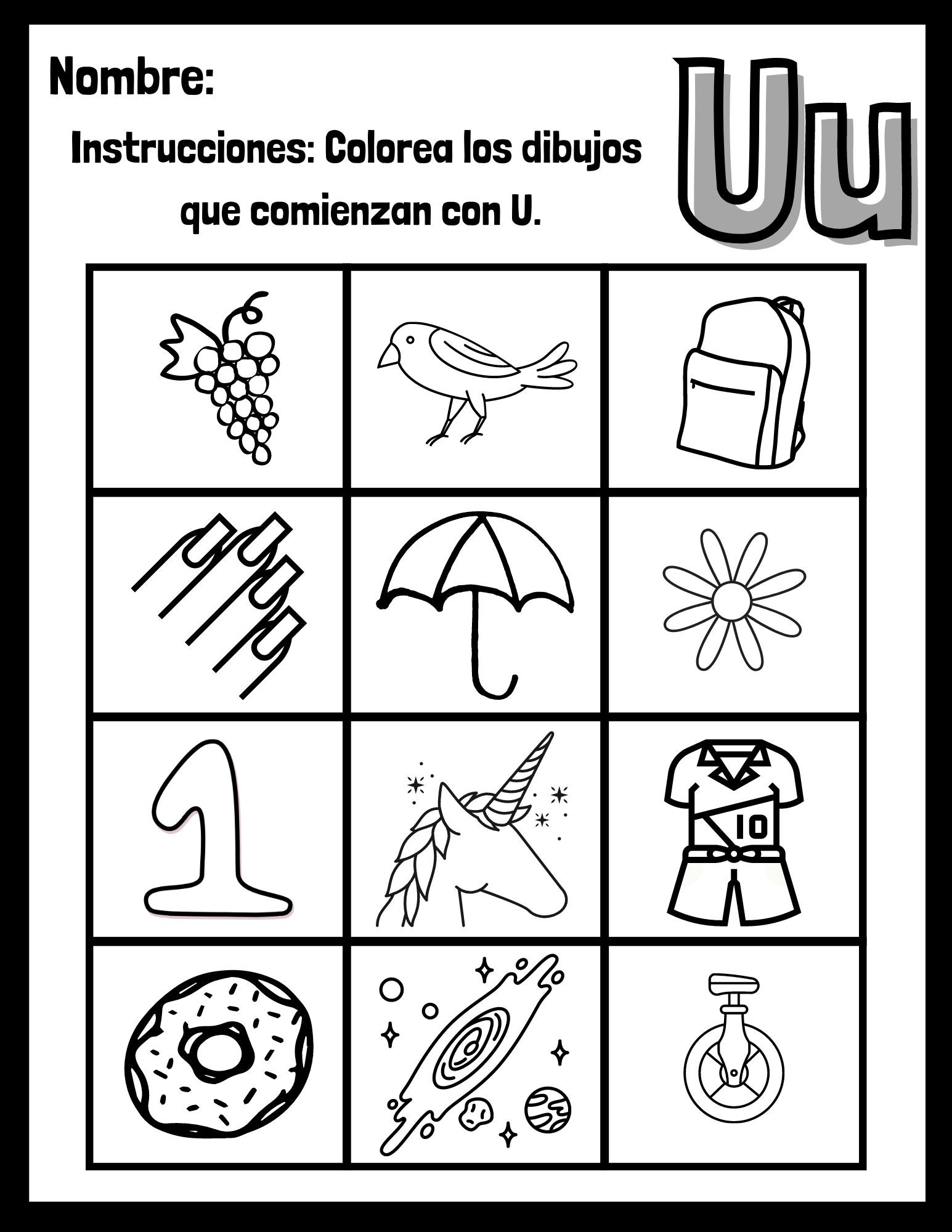 Hojas De Trabajo Imprimibles Gratuitas Sobre Sonidos Iniciales 50+