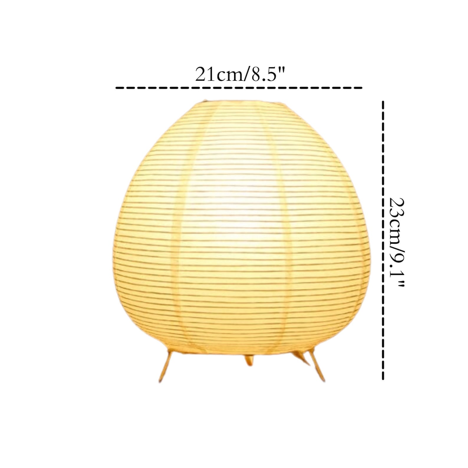 Paper Table Lamp With Drop Shape Mid Century Table Lamp Etsy