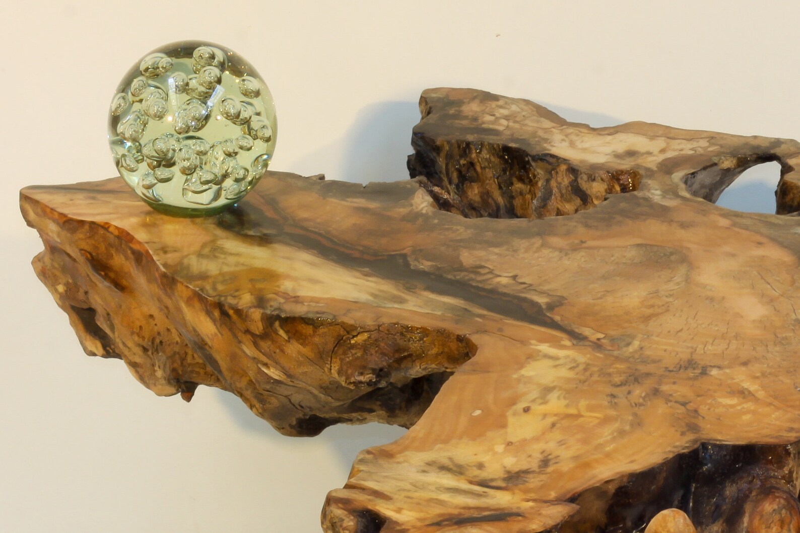 Tree Stump Table. Sanded and Varnished With an Epoxy Top. What Etsy