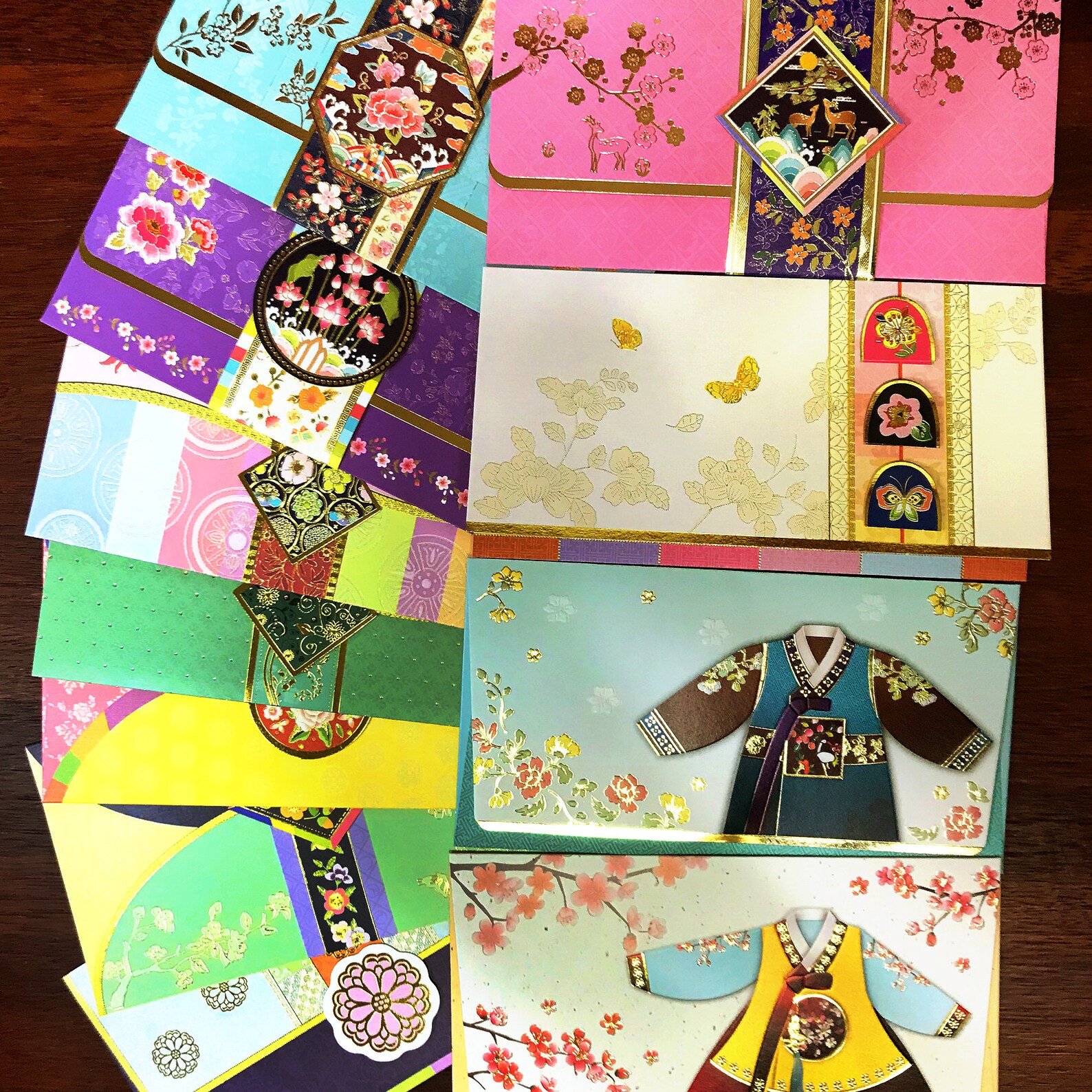 Set of 11 lovely traditional Korean envelopes. Korea Etsy