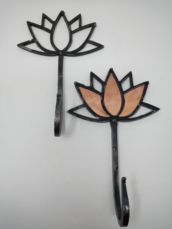 Hand-Forged Lotus Flower Wall Hook