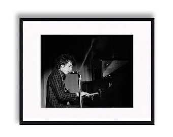 Bob Dylan on the Piano, Berkeley Concert / 1965 Photo by Larry Keenan, Black and White Print