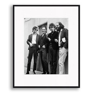 Bad Company - Bob Dylan, Michael McClure, Allen Ginsberg, Robbie Robertson / Photo by Larry Keenan, Black and White Print, Bob Dylan Print image 3