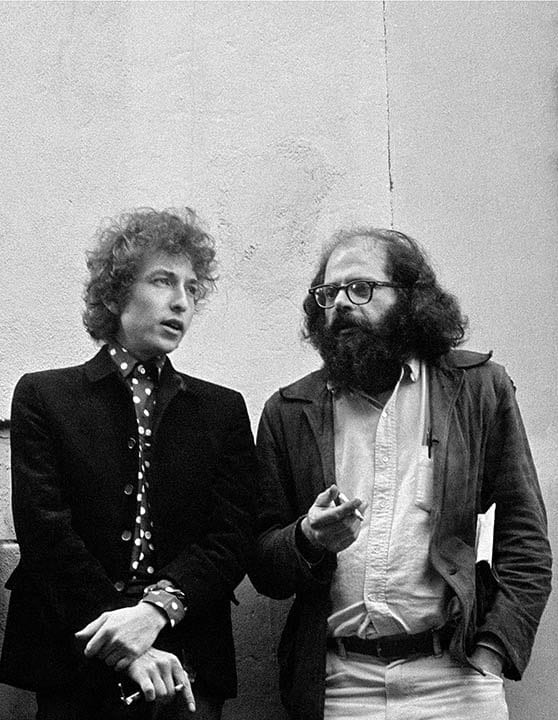 Bob Dylan and Allen Ginsberg / 1965 Photo by Larry Keenan, Black