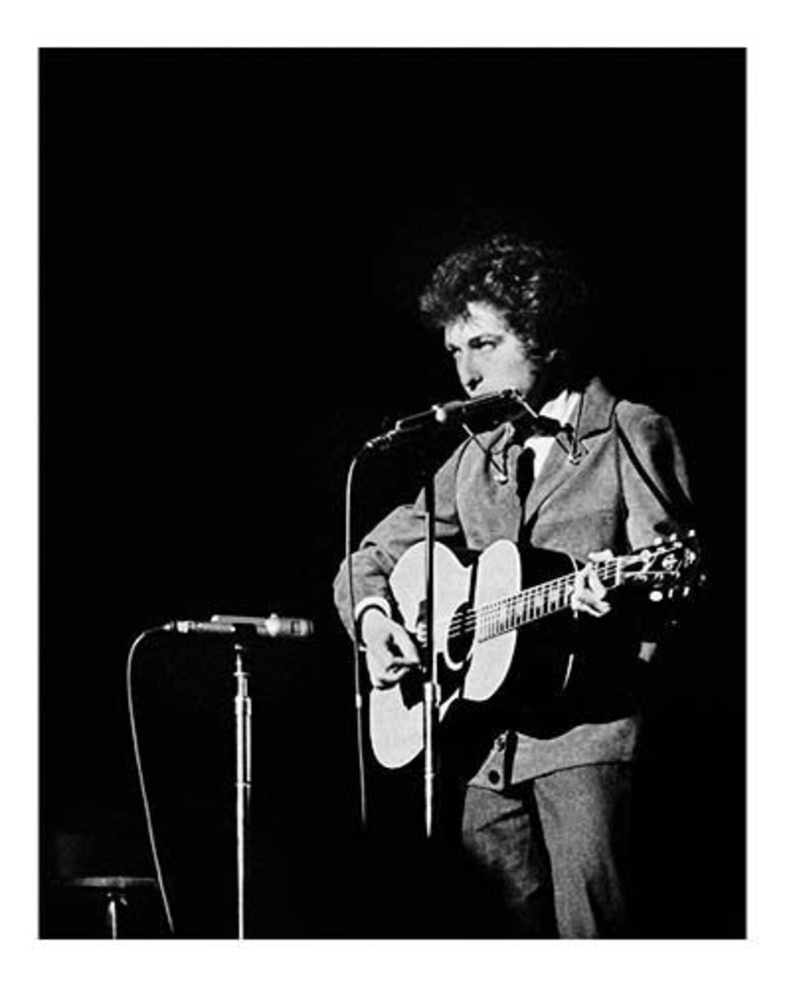 Bob Dylan, Berkeley Concert 1965 Photo by Larry Keenan, Black and White