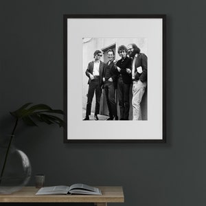 Bad Company - Bob Dylan, Michael McClure, Allen Ginsberg, Robbie Robertson / Photo by Larry Keenan, Black and White Print, Bob Dylan Print image 4