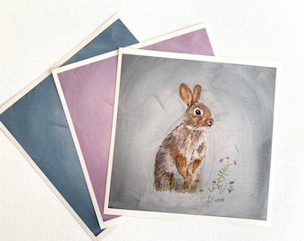 Kaninchen Druck | Wildtiere Kunst | Kaninchen-Liebhaber-Geschenk | Kaninchen Illustration | Kaninchen Gemälde | Kaninchen Wand Kunst | Kinderzimmer Wand Kunst | Britisches Leben