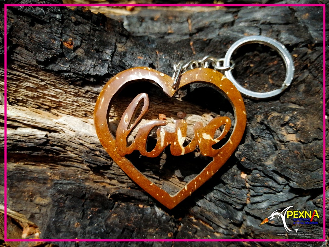 Love Key Chain Love Gift Coconut Shell Gift Love Gift Coconut Shell