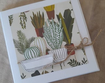 House plant greetings card for any occasion can be personalised