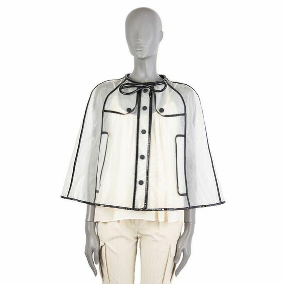 53857 auth BURBERRY PRORsUM clear PVC Rain Poncho