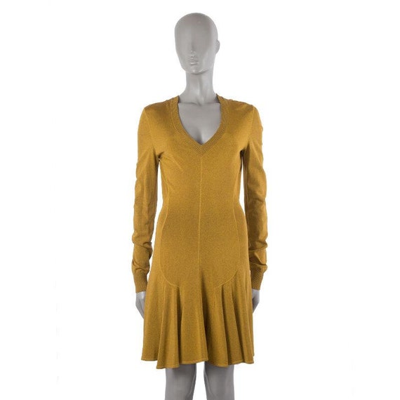41259 auth ALAIA curry viscose VINTAGE Long Sleeve