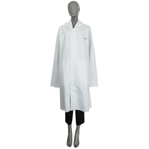 61770 auth VETEMENTs white pvc coatED OVERsIZED ho