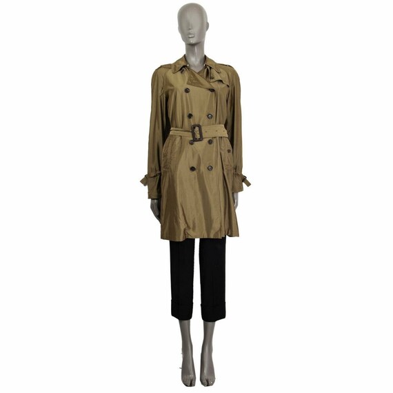 61999 auth GUCCI iridescent olive green polyster T