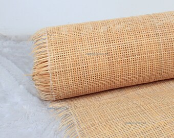 Premium Natural Rattan Cane Webbing, Natural Radio Rattan Cane Webbing Roll 24" width Square Pattern