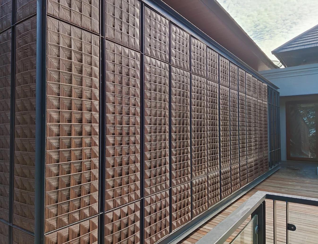 Weave Cladding Custom Rattan Panel Wall Ceiling Interior Architecture Villa Resort - Etsy