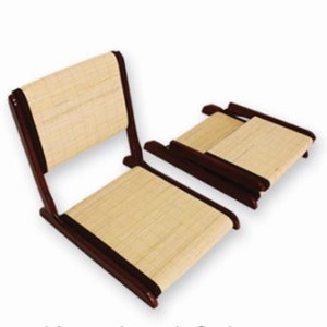 Tatami Folding Chair - Japanese Floor Chair - Rattan Floor Chair