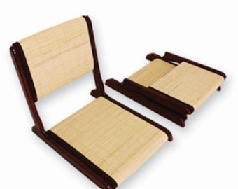 Tatami Folding Chair - Japanese Floor Chair - Rattan Floor Chair