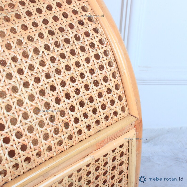 Rattan Cane bing Bookshelf Wall Decoration Bathroom Etsy