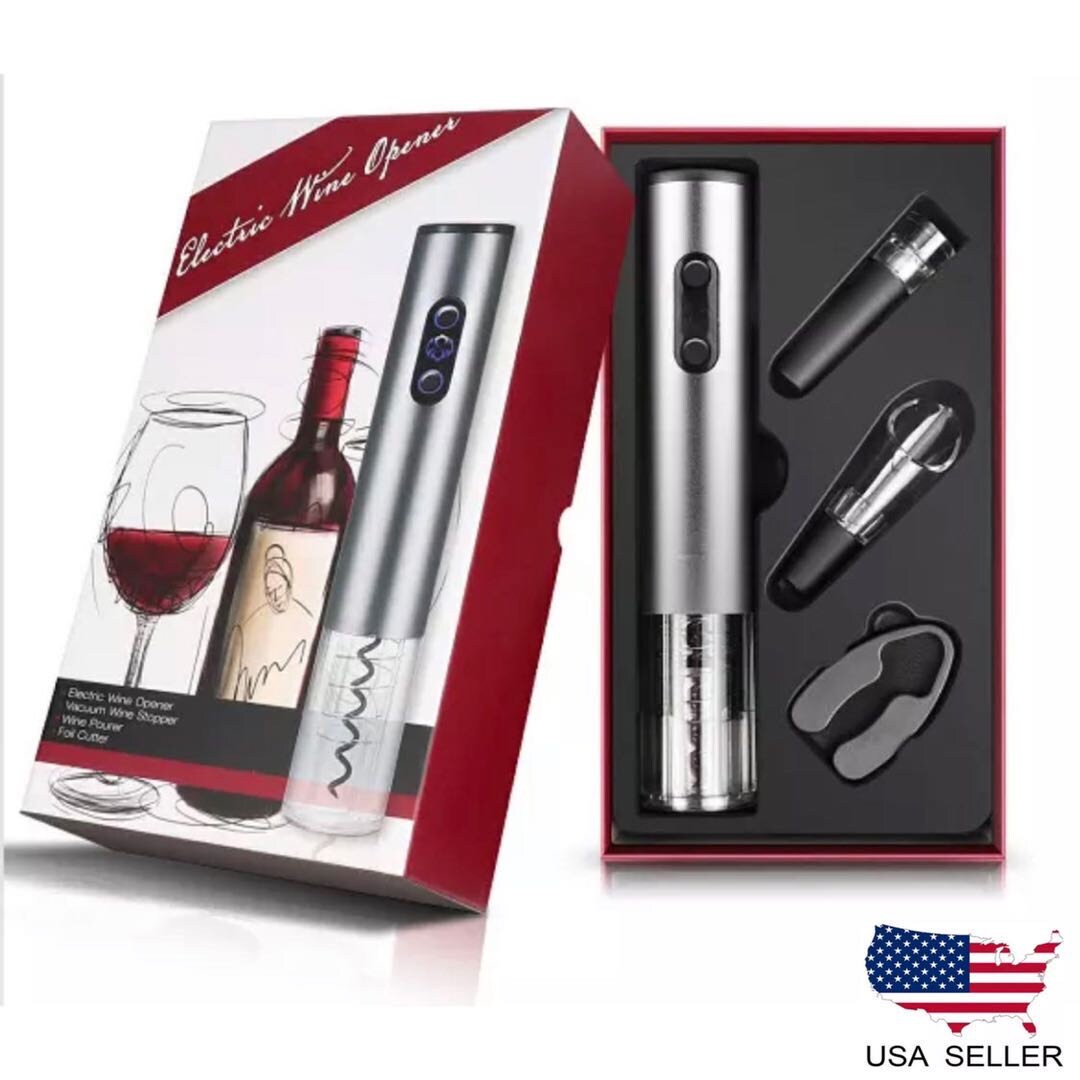 Automatics Electric Wine Opener Bottle Opener Kit Corkscrew 4 Etsy