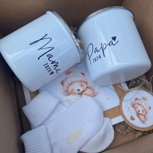 BABYBOX -Neue Box- Geschenk zur Geburt - Mama und Papa - Baby 2025 - Baby 2026 - Tassen für alle werdenden Eltern GESCHENK