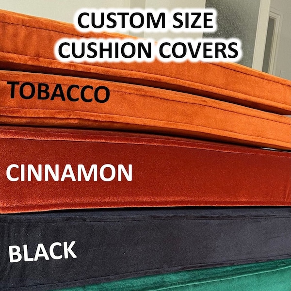 Velvet Cushion Cover | Pillow Cover|  | Zippered Cushion Cover | Washable Custom Bench Cushion Cover| Custom Cover| Kallax Cushion Cover