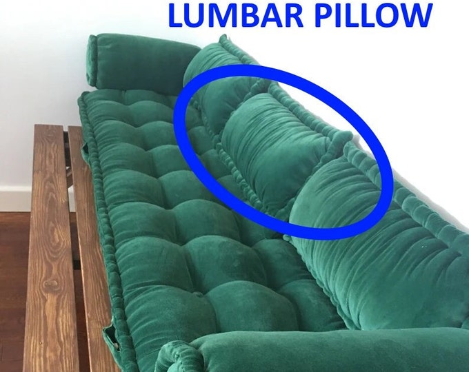 Handmade Velvet Lumbar Pillow, French Style Back Cushion