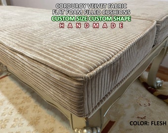 Washable Corduroy Fabric Zippered Foam Cushion | Floor Cushion