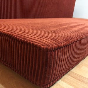 Cordstoff Kissen, Bodenkissen, Fensterbank, Waschbares Kissen mit Reißverschluss, Bankkissen, Sofabett, Tagesbettkissen, Bodensofa, Kallax