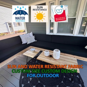 Cojín de exterior resistente al agua/cojín de banco personalizado, lavable