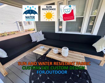 Water Resistant Outdoor Cushion | Custom Bench Cushion, Washable