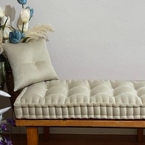 Large Vallini Velvet Fabric French Cushion | Bench Cushion | Sofa Cushion | Home Decor | Big Cushion | Floor Cushion | Window Seat | Daybed