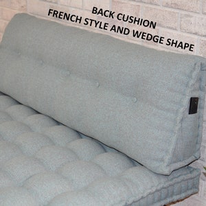 Wedge Shape Back Cushion, Linen Fabric, Lumbar Cushion,  Window Back Seat, Custom Cushion, Bed Head Pillow, Sofa Back Pillow,Triangular Rest