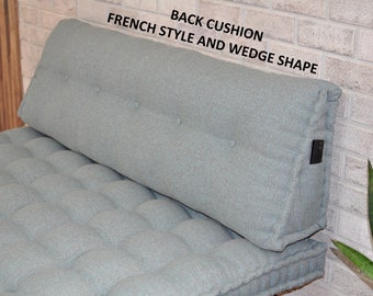 Wedge Shape Back Cushion, Linen Fabric, Lumbar Cushion,  Window Back Seat, Custom Cushion, Bed Head Pillow, Sofa Back Pillow,Triangular Rest