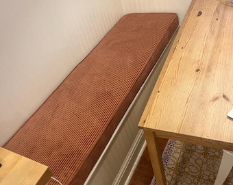 Custom Corduroy Bench Cushion Cover / Washable, Zippered Floor Pillow Case / Seat, Back Pad Case