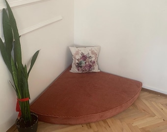 Corduroy Corner Floor Cushion, Custom Reading Nook Seat