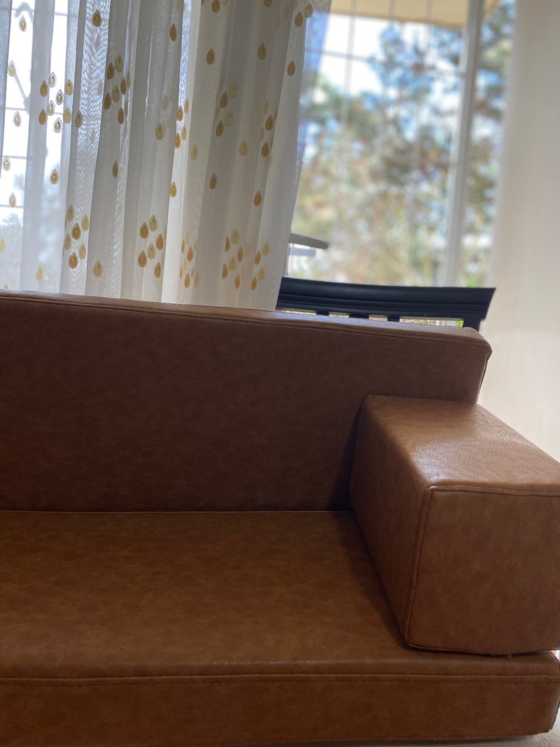 Faux Leather Flat Foam Filled Cushions Flat Cushion Etsy