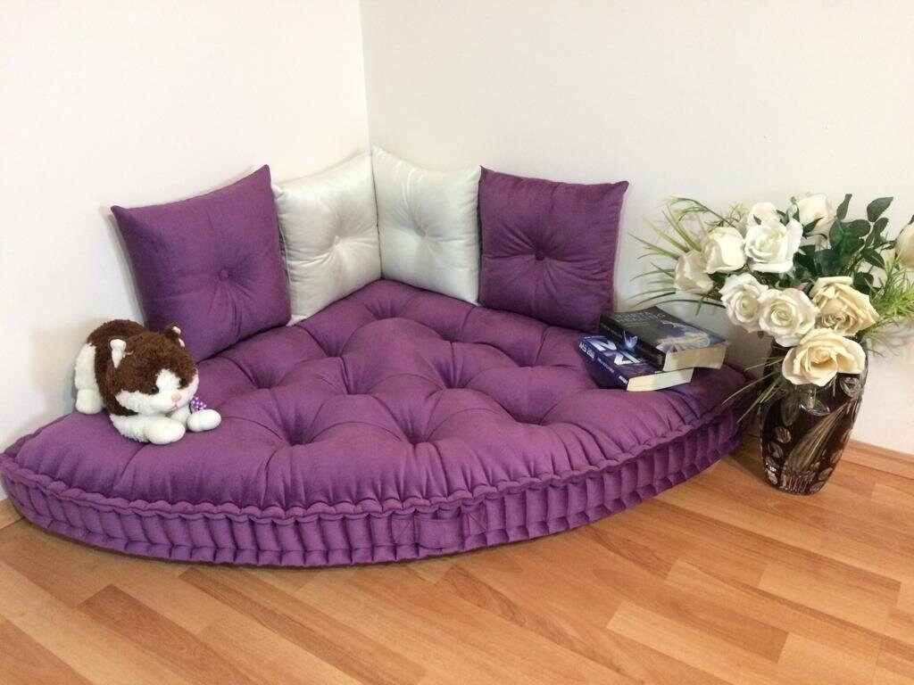 Corner Floor Cushion, Handmade French Style Reading Nook Pillow