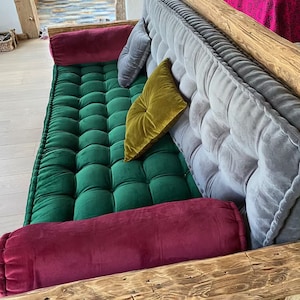Velvet Fabric French Cushion | Swing Bed |  Sofa Cushion |  Home Decor |  Floor Cushion |  Window Seat | Swing Cushion |  Floor Pillow