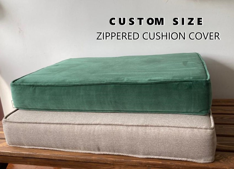 Cushion Cover Linen Fabric Pillow Cover Zipper Cushion - Etsy