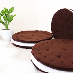 Cookie Pillow, Christmas gift, Decorative pillows, Biscuit pillow, Oreo Pillow, For Kids.