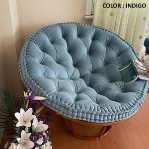 PAPASAN Cushion  | Velvet Fabric |  PAPASAN Chair Pillow | Floor Pillow |  Floor Cushion |  Round Cushion |  Swing Cushion