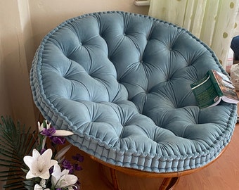 PAPASAN Cushion  | Velvet Fabric |  PAPASAN Chair Pillow | Floor Pillow |  Floor Cushion |  Round Cushion |  Swing Cushion