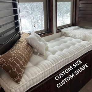 Linen Fabric French Cushion | Sofa Cushion | Home Decor | Window Seat |  Floor Pillow | Reading Nook | Bench Cushion