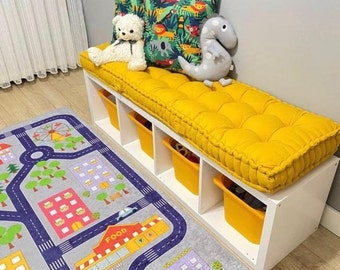 yellow bench cushions